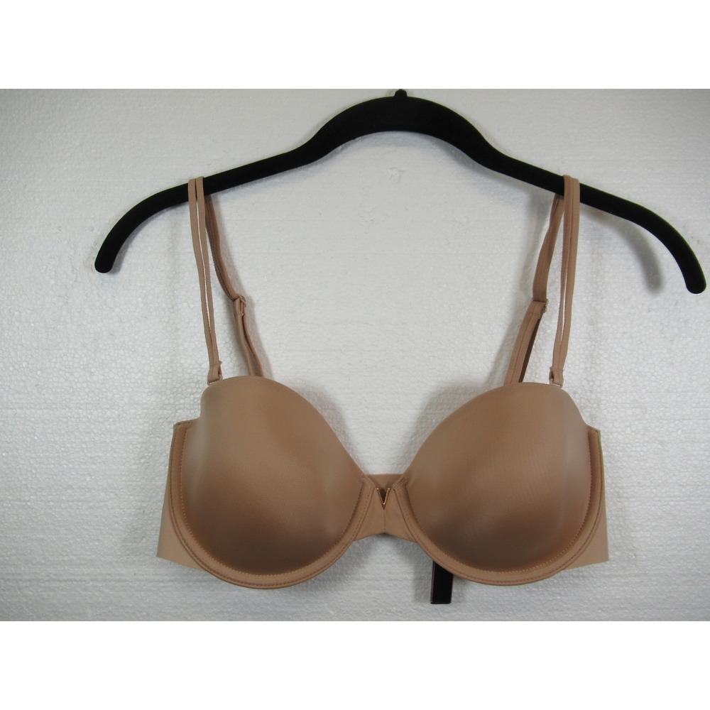 Victoria's Secret Multiway Strapless Bra 32D Beige Underwire Lightly Lined